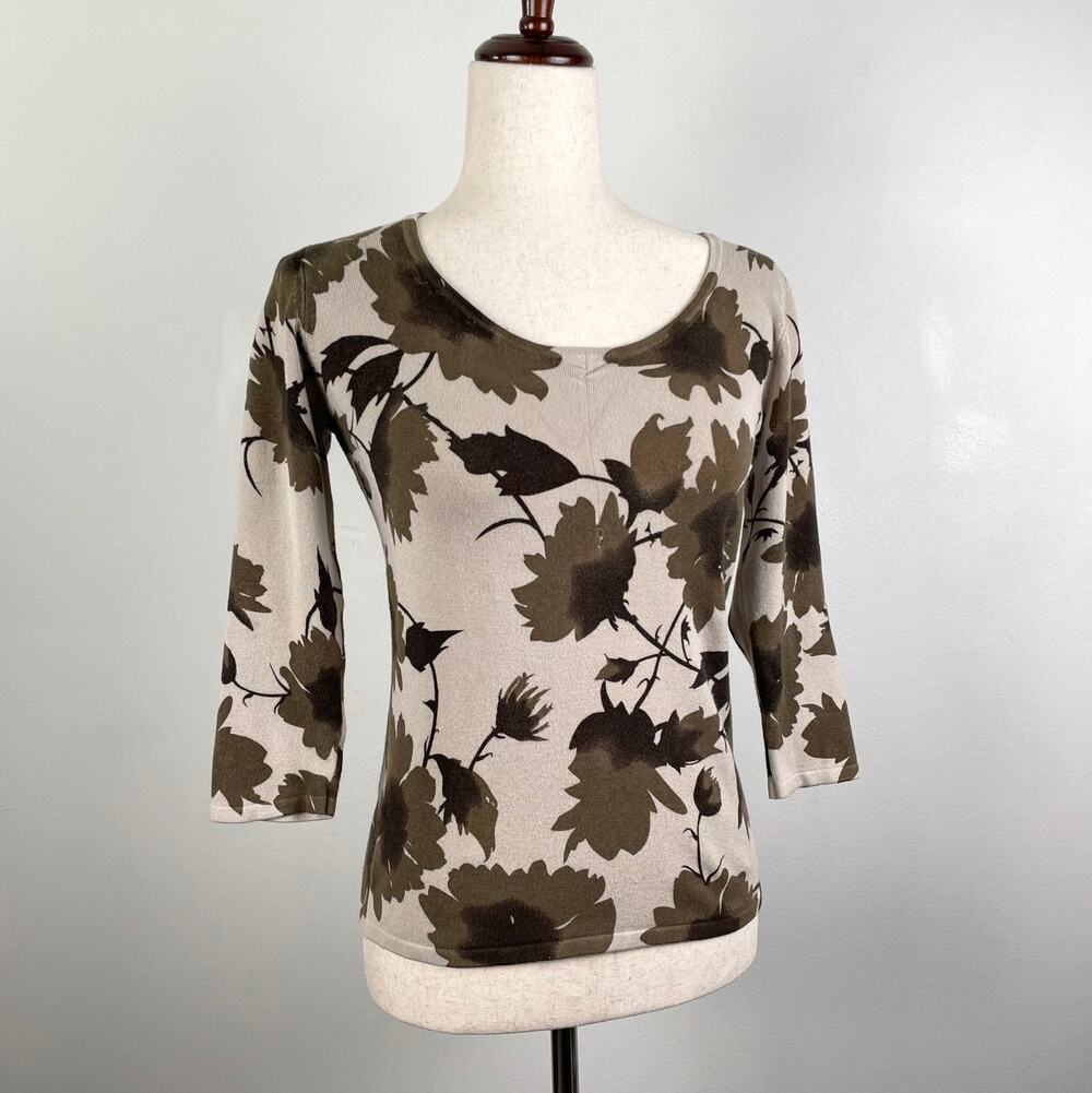 90s Vintage INC Floral Sweater Knit Top Pullover Indie Cottagecore Fairy Grunge